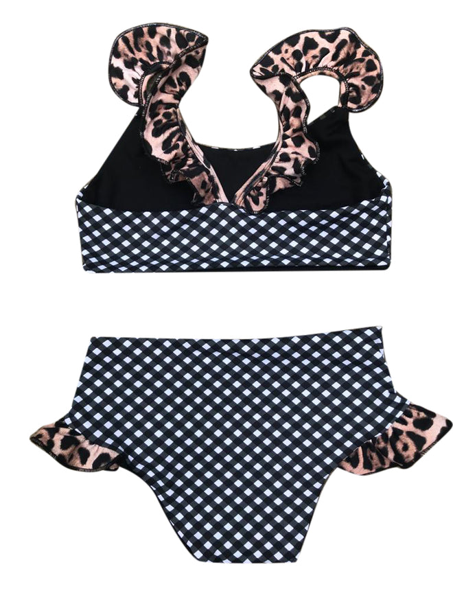 The Frankie - Reversible Geo with Cheetah Bikini