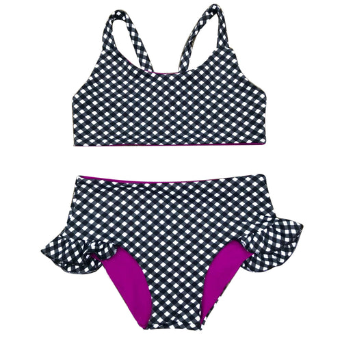 The Frankie - Reversible Geo with Purple Bikini