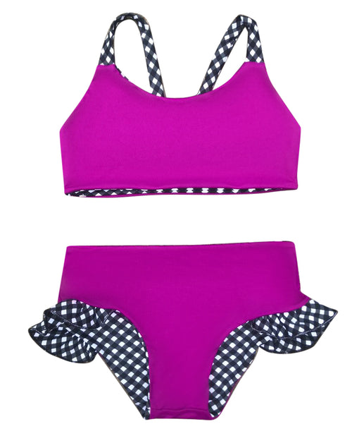 The Frankie - Reversible Geo with Purple Bikini