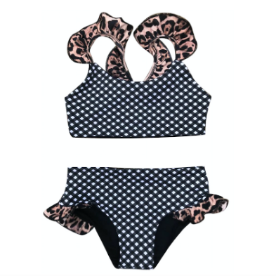 The Frankie - Reversible Geo with Cheetah Bikini