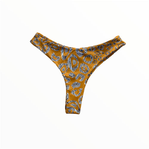 Thong - mustard cheetah